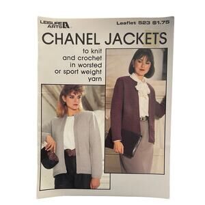 Leisure Arts Chanel Jackets to Knit Crochet Leaflet 523 Pattern Instruction Book